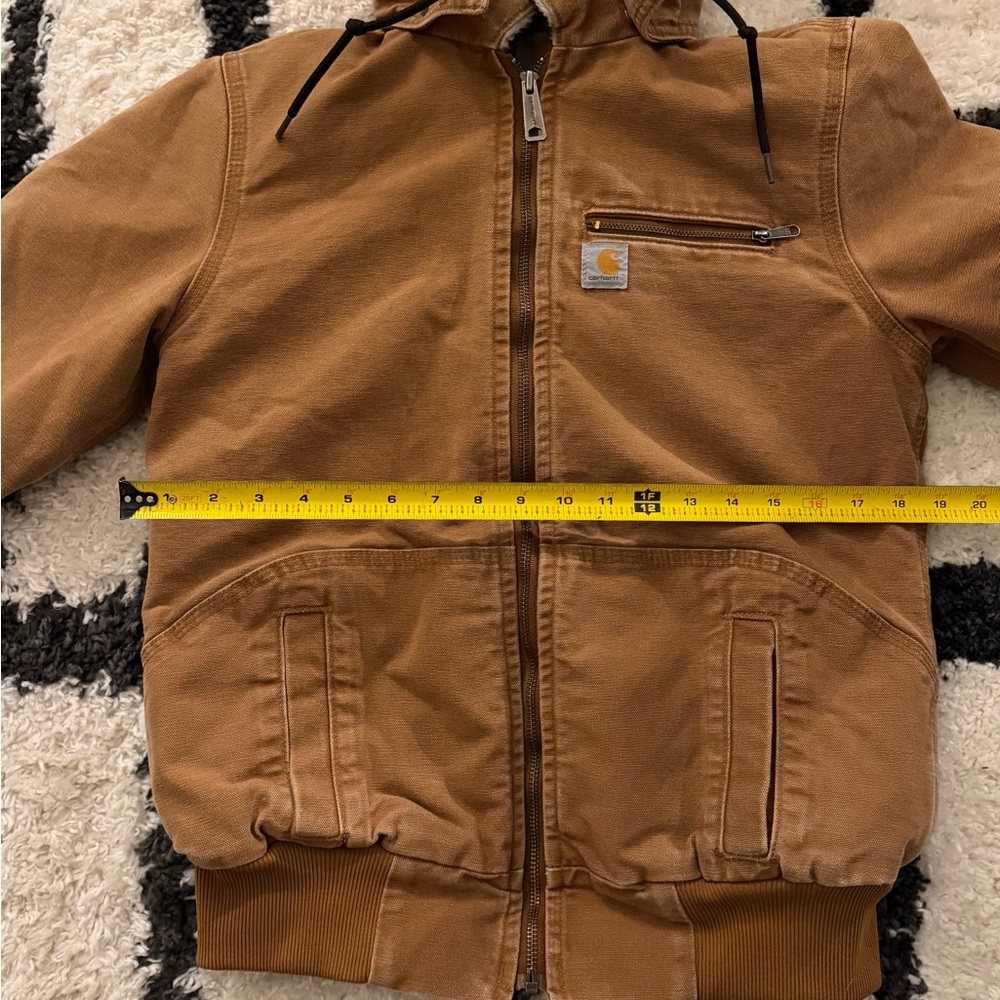 Vintage Carhartt Wildwood Sherpa-Lined Duck Jacket Sz Small - Removable hood - Picture 4 of 13